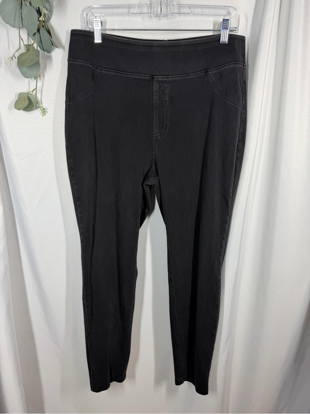HALARA | High Rise Pull On Elastic Waist Black Skinny Jeans Women's Size XL